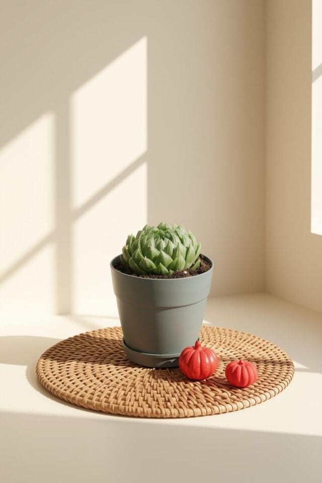 Gri Saksıda Haworthia Cooperi Premium Sukulent